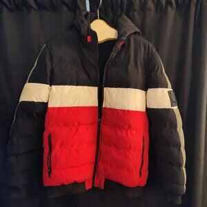THE IMAGE Colorblock Puffer Coat Quilted Puffer Jacket Size S